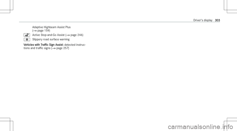 MERCEDES-BENZ EQS 2023  Owners Manual �A�d�a�p�t�i�v�e� �H�i�g�h�b�e�a�m� �A�s�s�i�s�t� �P�l�u�s
�( � � �p�a�g�e� �1�5�9�)�