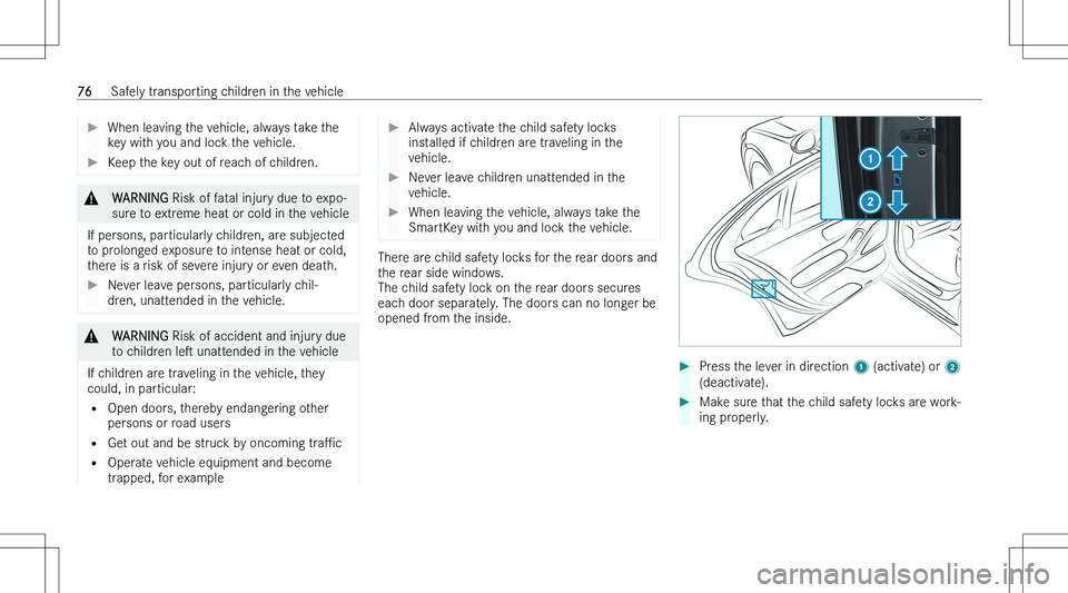 MERCEDES-BENZ EQS 2023 Manual PDF ��W�h�e�n� �l�e�a�v�i�n�g� �t�h�e� �v�e�h�i�c�l�e�,� �a�l�w�a�y�s� �t�a�k�e� �t�h�e�k�e�y� �w�i�t�h� �y�o�u� �a�n�d� �l�o�c�k� �t�h�e� �v�e�h�i�c�l�e�.��K�e�e�p� �t�h�e� �k�e�y� �o�u�t� �o�f� �r�e�a