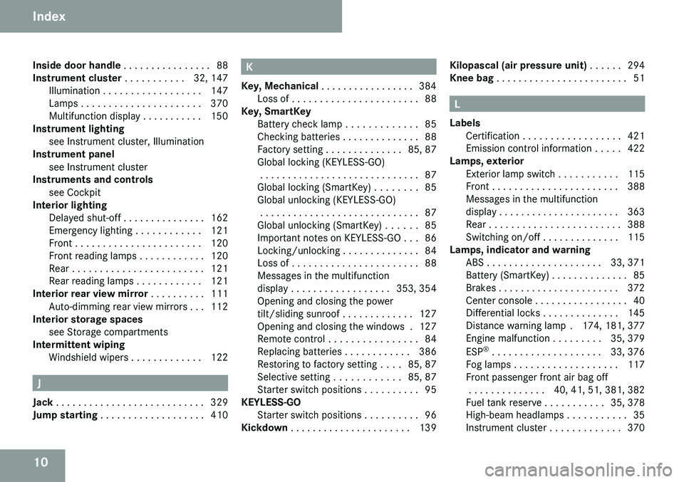 MERCEDES-BENZ GL 2009 User Guide 