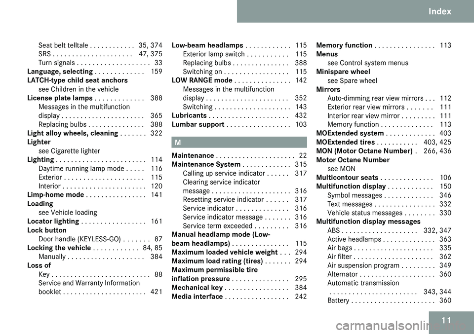 MERCEDES-BENZ GL 2009 User Guide 
