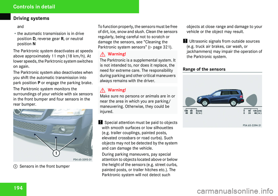 MERCEDES-BENZ GL 2009  Owners Manual 