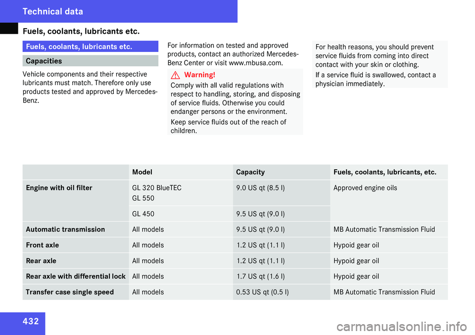 MERCEDES-BENZ GL 2009  Owners Manual 