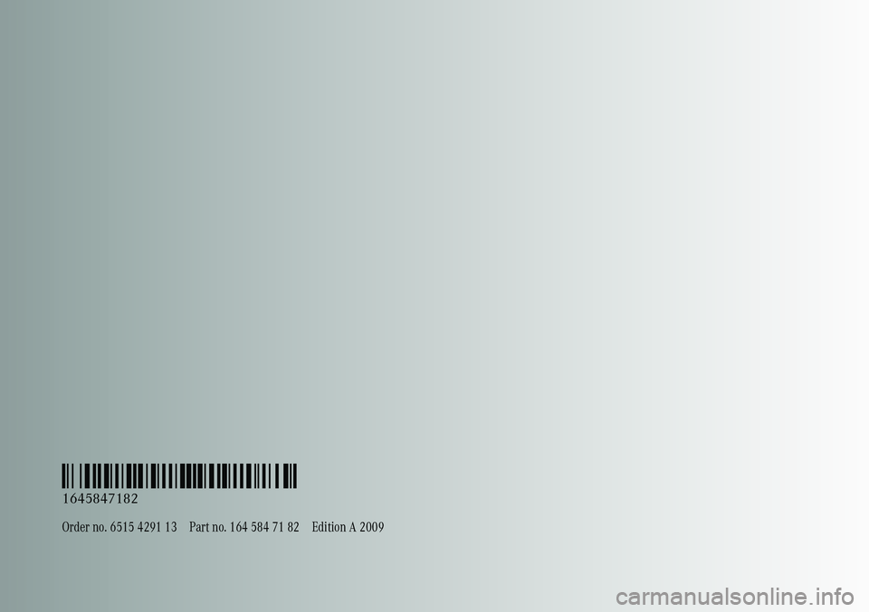 MERCEDES-BENZ GL 2009  Owners Manual 