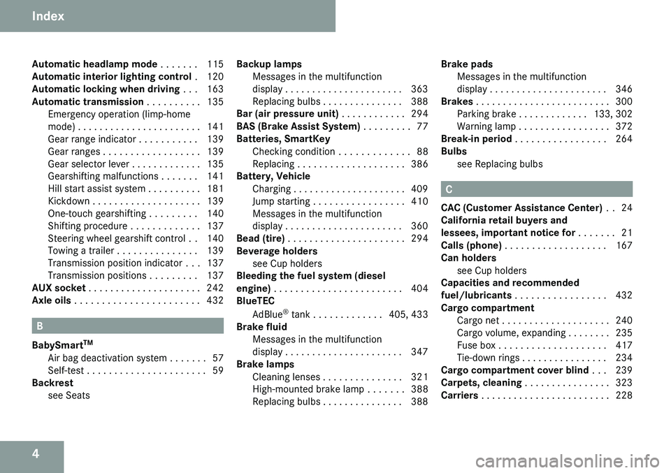 MERCEDES-BENZ GL 2009 Owners Manual MERCEDES-BENZ GL 2009 Owners Manual