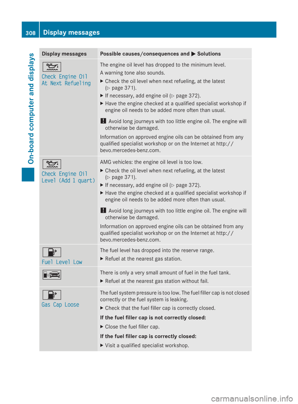 MERCEDES-BENZ GL 2014  Owners Manual Display messagesPossible causes/consequences and�P�PSolutions
�