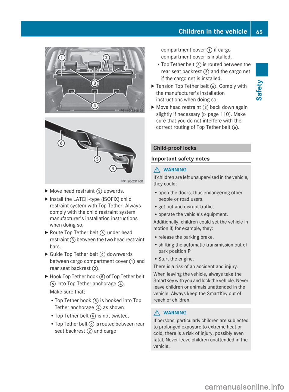 MERCEDES-BENZ GL 2014 Repair Manual XMove head restraint�