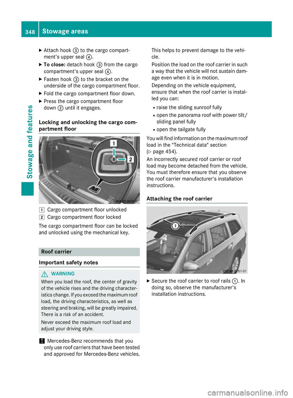 MERCEDES-BENZ GL 2016  Owners Manual X
Attach hook �