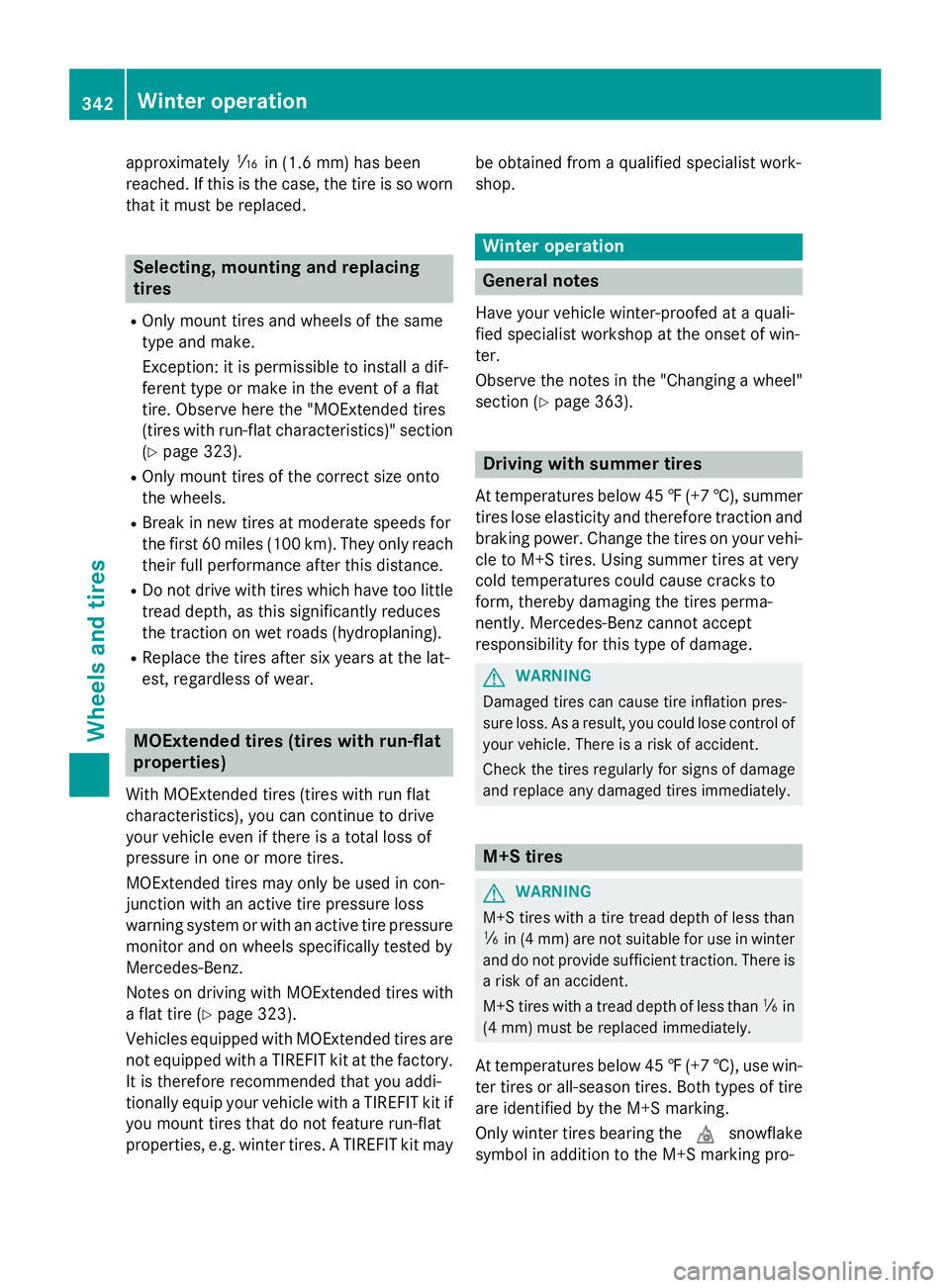 MERCEDES-BENZ GLA 2016  Owners Manual approximately �