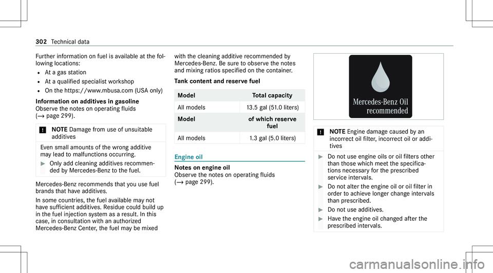 MERCEDES-BENZ GLA 2021  Owners Manual �F�u�r�t�h�e�r� �i�n�f�o�r�m�a�t�i�o�n� �o�n� �f�u�e�l� �i�s� �a�v�a�i�l�a�b�l�e� �a�t� �t�h�e� �f�o�l