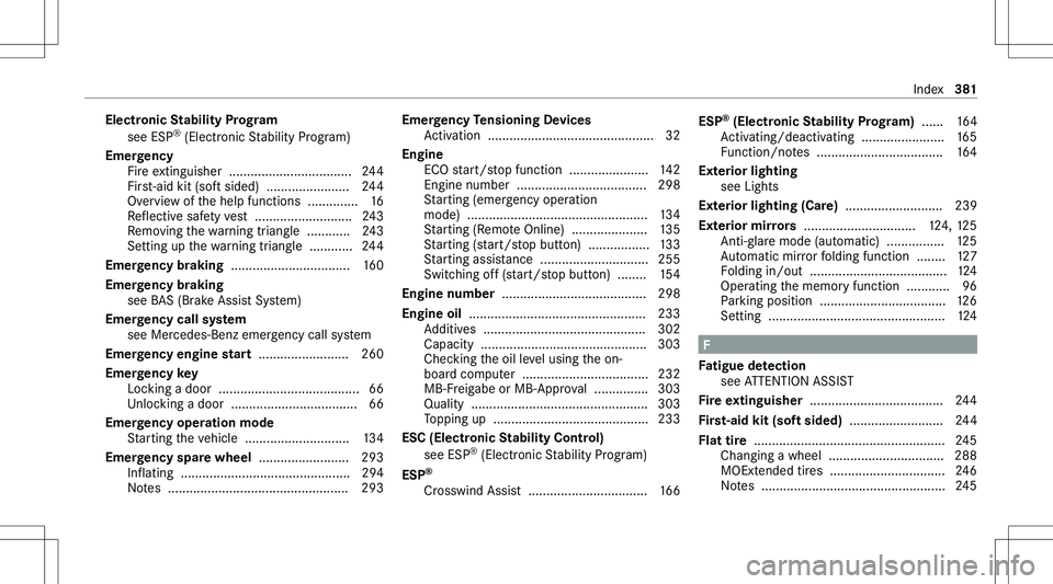MERCEDES-BENZ GLA 2021  Owners Manual �E�l�e�c�t�r�o�n�i�c��S�t�a�b�i�l�i�t�y��P�r�o�g�r�a�m�s�e�e� �E�S�P �