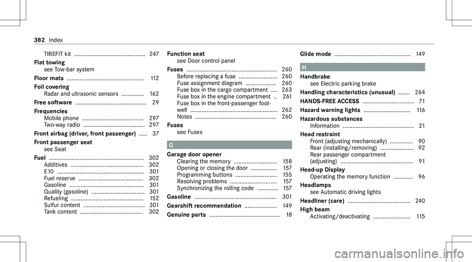 MERCEDES-BENZ GLA 2021  Owners Manual �T�I�R�E�F�I�T� �k�i�t� � �.�.�.�.�.�.�.�.�.�.�.�.�.�.�.�.�.�.�.�.�.�.�.�.�.�.�.�.�.�.�.�.�.�.�.�.�.�.�.�.�.�.�.�. �2�4�7
�F�l�a�t��t�o�w�i�n�g �s�e�e� �T�o�w�-�b�a�r� �s�y�s�t�e�m
�F�l�o�o�r��m�a�t