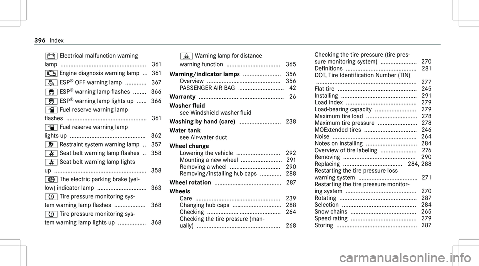 MERCEDES-BENZ GLA 2021  Owners Manual 003D� �E�l�e�c�t�r�i�c�a�l� �m�a�l�f�u�n�c�t�i�o�n� �w�a�r�n�i�n�g
�l�a�m�p� � �.�.�.�.�.�.�.�.�.�.�.�.�.�.�.�.�.�.�.�.�.�.�.�.�.�.�.�.�.�.�.�.�.�.�.�.�.�.�.�.�.�.�.�.�.�.�.�.�.�.�.�. �3�6�1
00B9 � �E