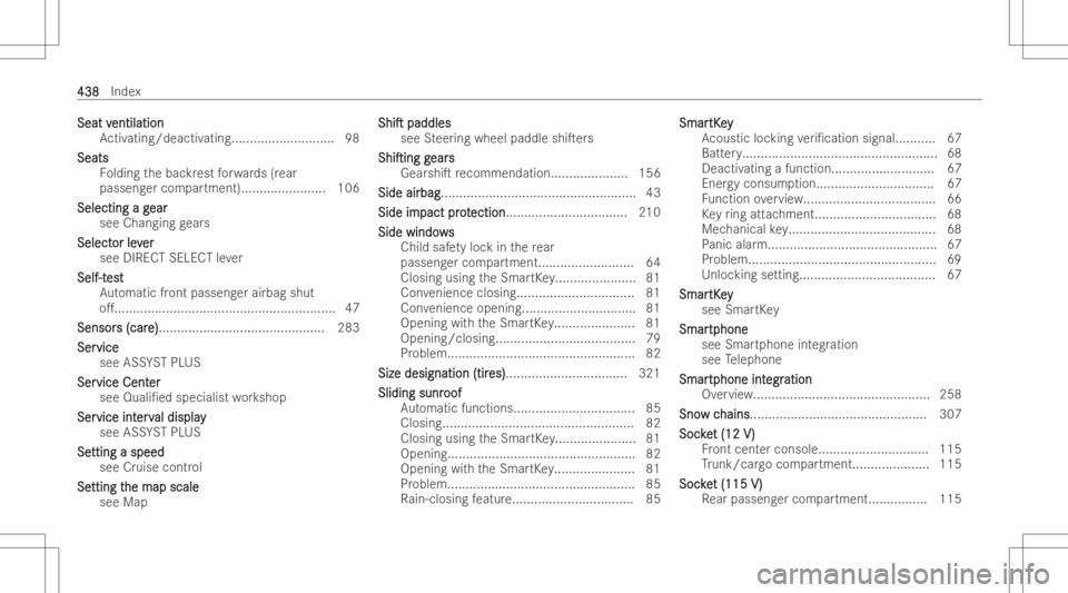 MERCEDES-BENZ GLA 2022  Owners Manual Sea
tv Sea
tvent ilatio n ent
ilatio n
Ac tivating/dea ctivating <000F000F000F000F000F000F000F000F000F000F000F000F000F000F000F000F
000F000F000F000F000F000F000F000F000F000F000F000F> 98
Seats Seats
Fold