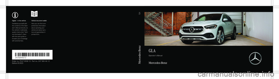 MERCEDES-BENZ GLA 2023  Owners Manual �D�i�g�i�t�a�l�