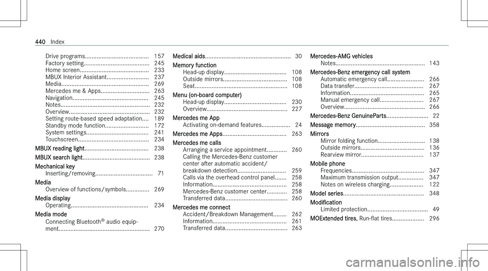 MERCEDES-BENZ GLA 2023  Owners Manual �D�r�i�v�e� �p�r�o�g�r�a�m�s�.�.�.�.�.�.�.�.�.�.�.�.�.�.�.�.�.�.�.�.�.�.�.�.�.�.�.�.�.�.�.�.�.�.�.�.�.�. �1�5�7
�F�a�c�t�o�r�y� �s�e�t�t�i�n�g�.�.�.�.�.�.�.�.�.�.�.�.�.�.�.�.�.�.�.�.�.�.�.�.�.�.�.�.�.