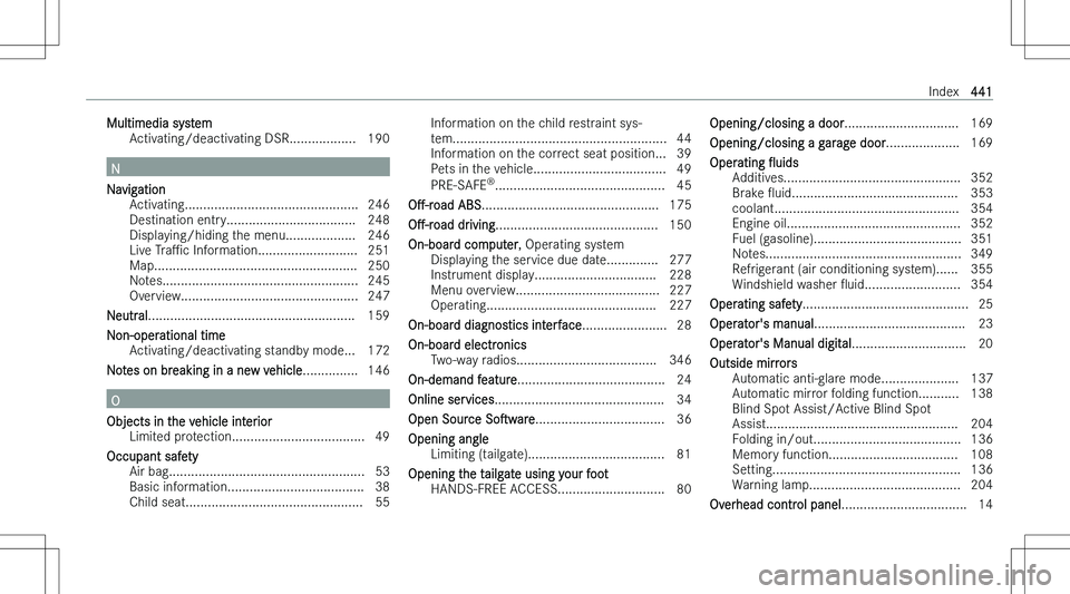 MERCEDES-BENZ GLA 2023  Owners Manual �M�u�l�t�i�m�e�d�i�a� �s�y�s�t�e�m�A�c�t�i�v�a�t�i�n�g�/�d�e�a�c�t�i�v�a�t�i�n�g� �D�S�R�.�.�.�.�.�.�.�.�.�.�.�.�.�.�.�.�.�. �1�9�0
�N
�N�a�v�i�g�a�t�i�o�n �A�c�t�i�v�a�t�i�n�g�.�.�.�.�.�.�.�.�.�.�.�.