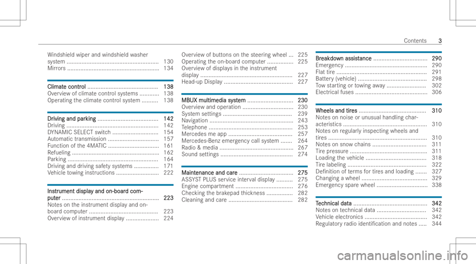 MERCEDES-BENZ GLB 2022  Owners Manual Wi
ndsh ieldwiperand wind shield washer
sy stem ................................................ ........ 130
Mir rors <000F000F000F000F000F000F000F000F000F000F000F000F000F000F000F000F
000F000F000F000