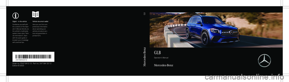 MERCEDES-BENZ GLB 2023  Owners Manual �D�i�g�i�t�a�l�