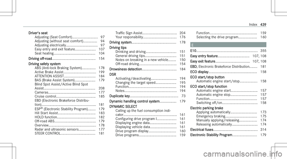 MERCEDES-BENZ GLB 2023  Owners Manual �D�r�i�v�e�r�\b�s� �s�e�a�t�A�d�j�u�s�t�i�n�g� �(�S�e�a�t� �C�o�m�f�o�r�t�)�.�.�.�.�.�.�.�.�.�.�.�.�.�.�.�.�.�.�.�.�.�.�.�.�.�. �9�7
�A�d�j�u�s�t�i�n�g� �(�w�i�t�h�o�u�t� �s�e�a�t� �c�o�m�f�o�r�t�)�.�