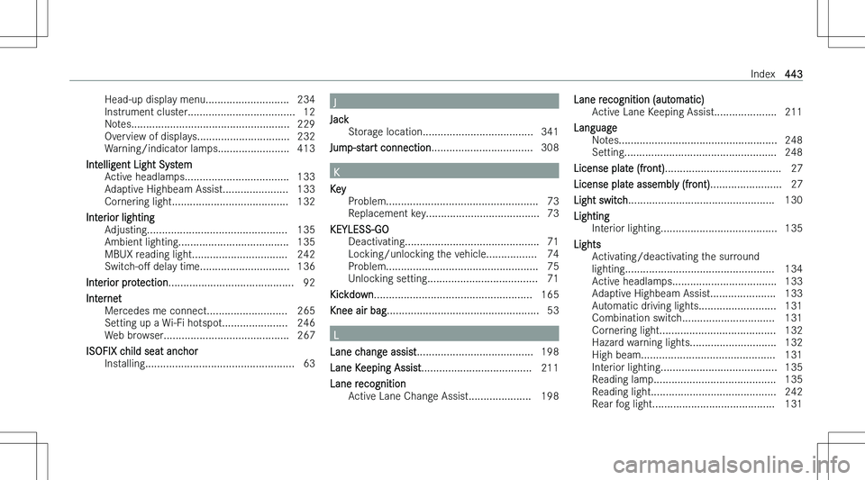 MERCEDES-BENZ GLB 2023  Owners Manual �H�e�a�d�-�u�p� �d�i�s�p�l�a�y� �m�e�n�u�.�.�.�.�.�.�.�.�.�.�.�.�.�.�.�.�.�.�.�.�.�.�.�.�.�.�.�. �2�3�4
�I�n�s�t�r�u�m�e�n�t� �c�l�u�s�t�e�r�.�.�.�.�.�.�.�.�.�.�.�.�.�.�.�.�.�.�.�.�.�.�.�.�.�.�.�.�.�.