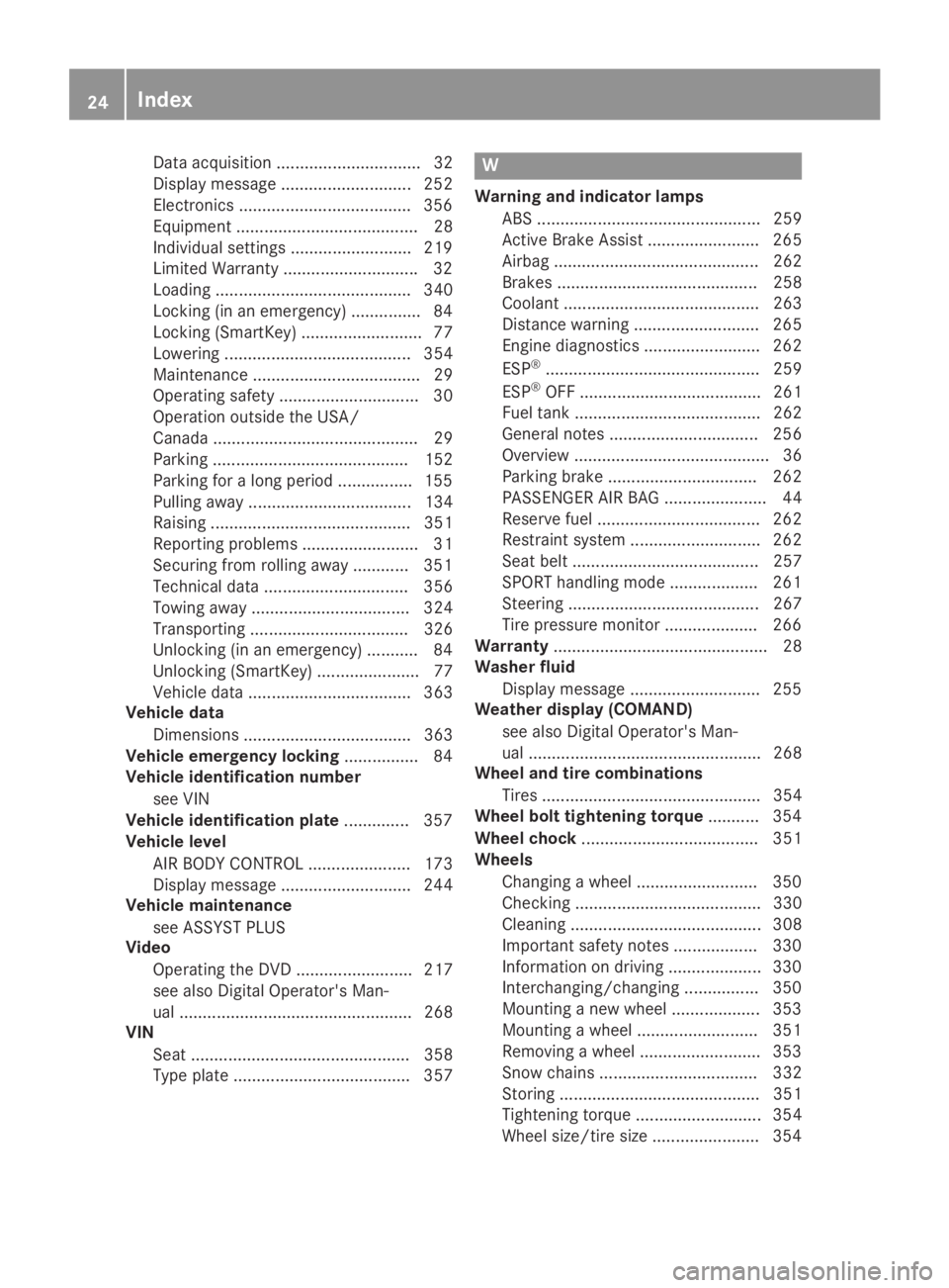 MERCEDES-BENZ GLC 2019 Owners Manual Data acquisition ............................... 32
Display message ............................ 252
Electronics .....................................356
Equipment .................................... MERCEDES-BENZ GLC 2019 Owners Manual Data acquisition ............................... 32
Display message ............................ 252
Electronics .....................................356
Equipment ....................................