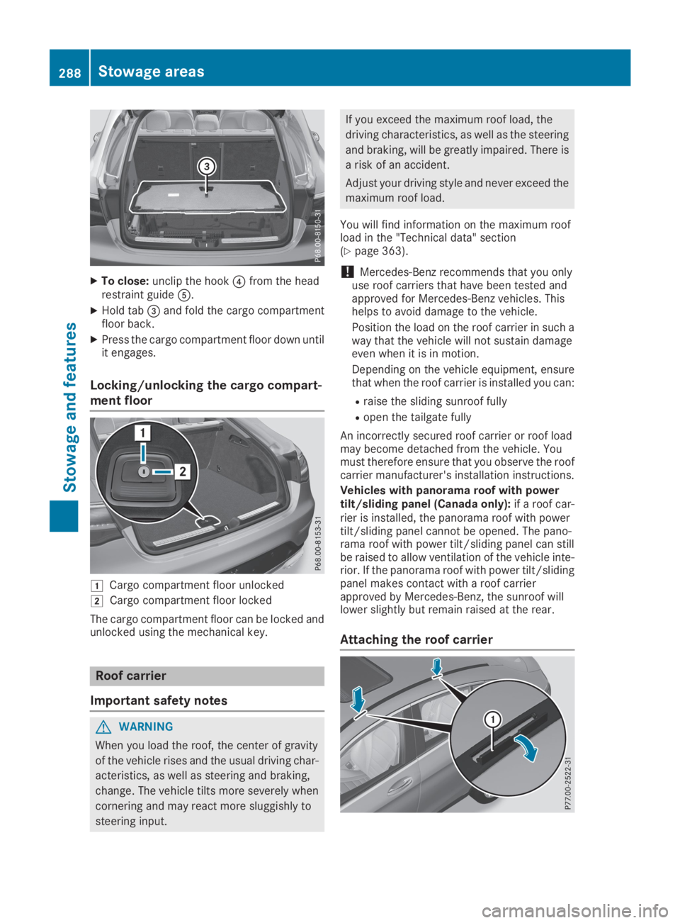 MERCEDES-BENZ GLC 2019  Owners Manual XTo close:unclip the hook�