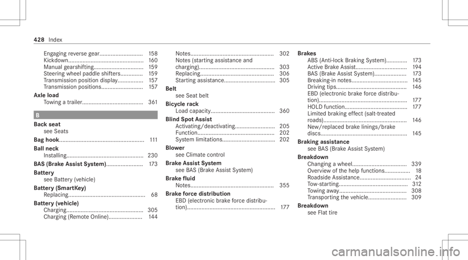 MERCEDES-BENZ GLC 2022  Owners Manual Eng
aging reve rsege ar. .......................... 158
Kic kdo wn..... ..........................................160
Manual gearshif ting.<001100110011001100110011001100110011001100110011001100110011
