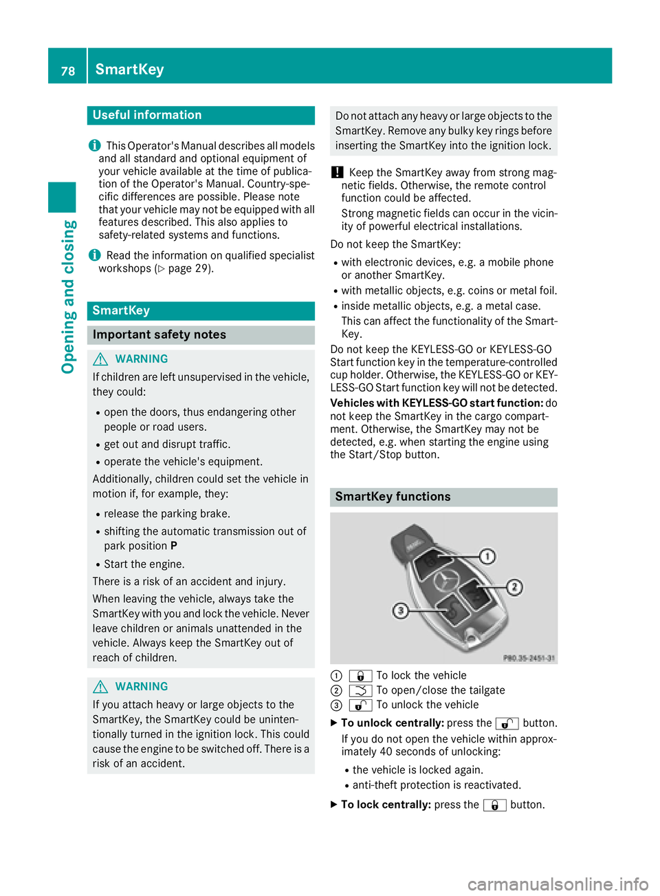 MERCEDES-BENZ GLE 2016 Manual PDF Useful information
i This Operator's Manual describes all models
and all standard and optional equipment of
your vehicle available at the time of publica-
tion of the Operator's Manual. Countr
