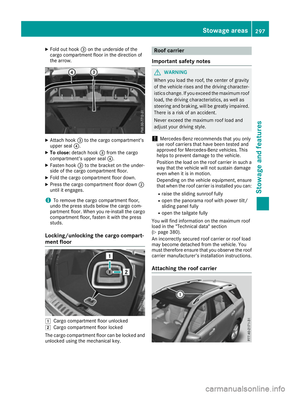 MERCEDES-BENZ GLE 2017  Owners Manual X
Fold out hook �