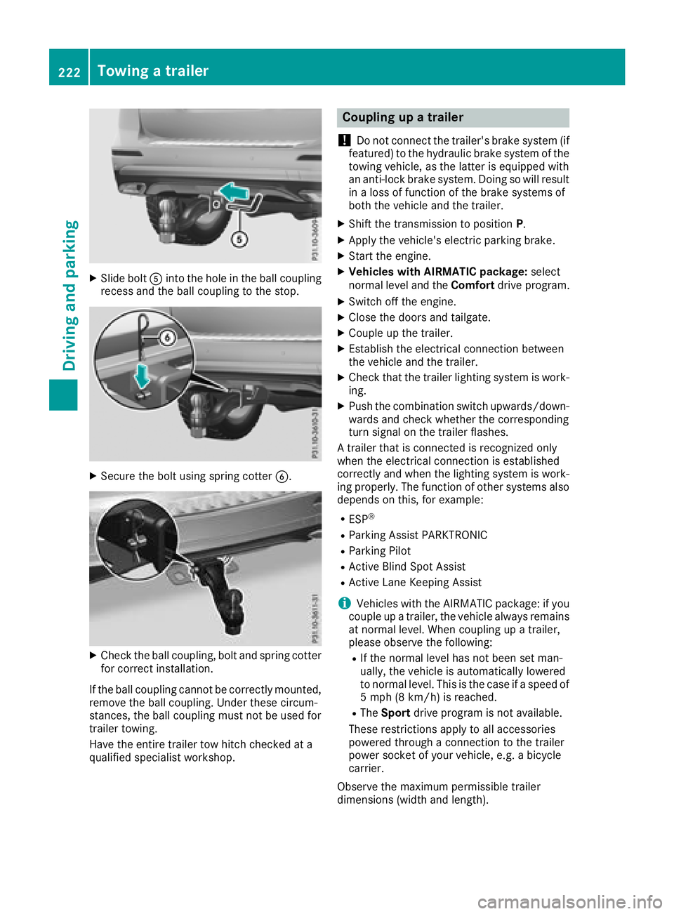 MERCEDES-BENZ GLE 2018  Owners Manual X
Slide bolt �