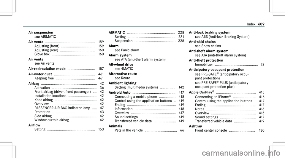 MERCEDES-BENZ GLE 2020  Owners Manual �A�i�r��s�u�s�p�e�n�s�i�o�n�s�e�e� �A�I�R�M�A�T�I�C
�A�i�r��v�e�n�t�s�� �.�.�.�.�.�.�.�.�.�.�.�.�.�.�.�.�.�.�.�.�.�.�.�.�.�.�.�.�.�.�.�.�.�.�.�.�.�.�.�.�.�.�.�.�.�.�.�.�.�.�. �1�5�9
�A�d�j�u�s�t�i
