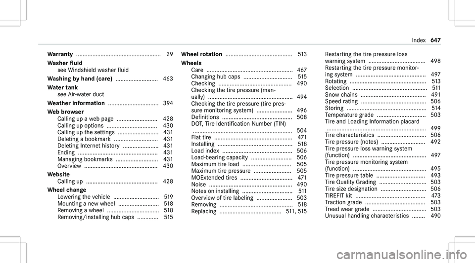 MERCEDES-BENZ GLE 2020  Owners Manual �W�a�r�r�a�n�t�y���.�.�.�.�.�.�.�.�.�.�.�.�.�.�.�.�.�.�.�.�.�.�.�.�.�.�.�.�.�.�.�.�.�.�.�.�.�.�.�.�.�.�.�.�.�.�.�.�.�.�.�. �2�9
�W�a�s�h�e�r��f�l�u�i�d �s�e�e� �W�i�n�d�s�h�i�e�l�d� �w�a�s�h�e�r� �