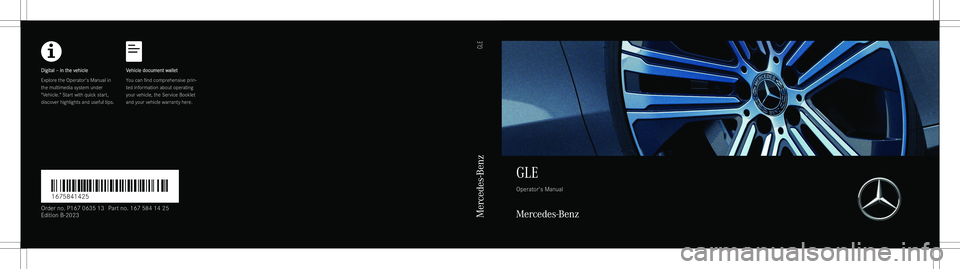 MERCEDES-BENZ GLE 2023  Owners Manual �D�i�g�i�t�a�l�