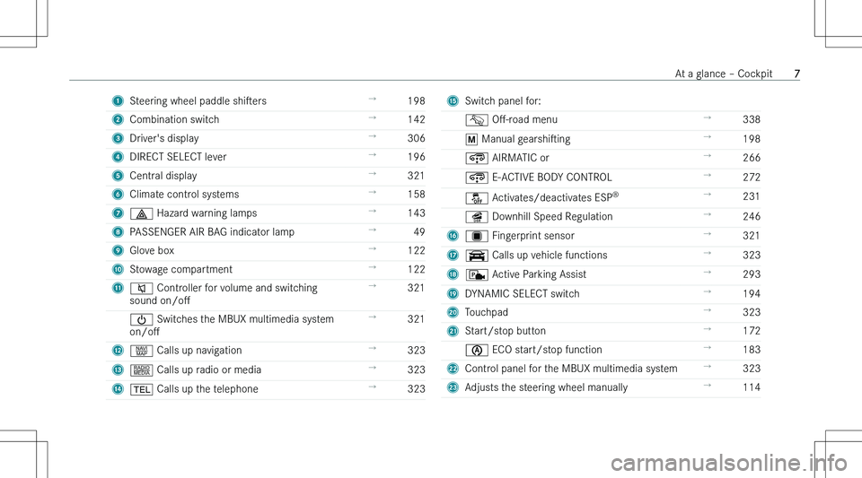 MERCEDES-BENZ GLE 2023  Owners Manual �1�S�t�e�e�r�i�n�g� �w�h�e�e�l� �p�a�d�d�l�e� �s�h�i"s�e�r�s!