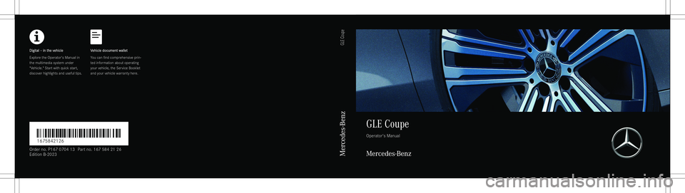 MERCEDES-BENZ GLE COUPE 2023  Owners Manual �D�i�g�i�t�a�l�