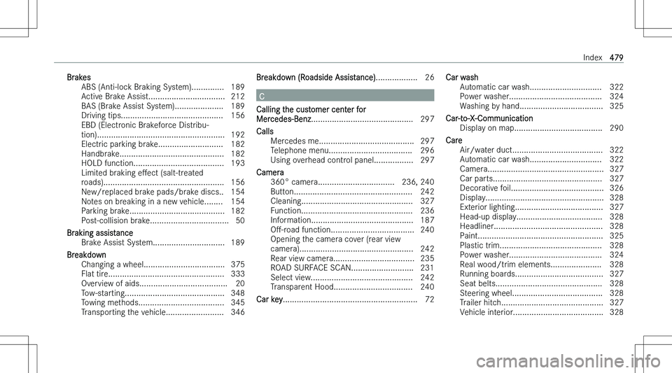 MERCEDES-BENZ GLE COUPE 2023  Owners Manual �B�r�a�k�e�s�A�B�S� �(�A�n�t�i�-�l�o�c�k� �B�r�a�k�i�n�g� �S�y�s�t�e�m�)�.�.�.�.�.�.�.�.�.�.�.�.�.�. �1�8�9
�A�c�t�i�v�e� �B�r�a�k�e� �A�s�s�i�s�t�.�.�.�.�.�.�.�.�.�.�.�.�.�.�.�.�.�.�.�.�.�.�.�.�.�.�.