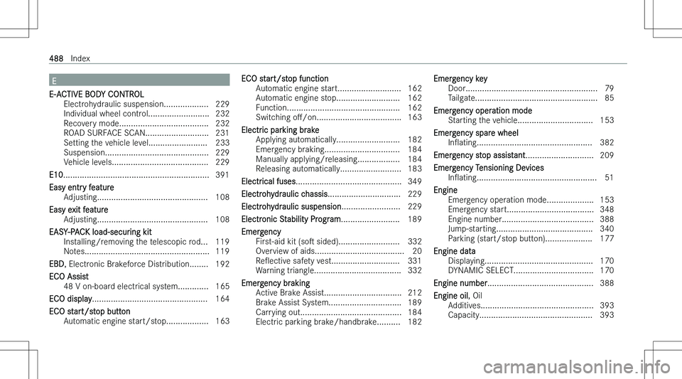 MERCEDES-BENZ GLE COUPE 2023  Owners Manual �E
�E�-�A�C�T�I�V�E� �B�O�D�Y� �C�O�N�T�R�O�L �E�l�e�c�t�r�o�h�y�d�r�a�u�l�i�c� �s�u�s�p�e�n�s�i�o�n�.�.�.�.�.�.�.�.�.�.�.�.�.�.�.�.�.�.�. �2�2�9
�I�n�d�i�v�i�d�u�a�l� �w�h�e�e�l� �c�o�n�t�r�o�l�.�.�.