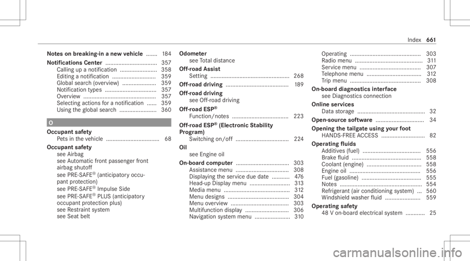 MERCEDES-BENZ GLS 2020  Owners Manual No
teson breaking-in ane wve hicl e...... .184
No tificatio nsCenter <0011001100110011001100110011001100110011001100110011001100110011
001100110011001100110011> ..........357
Ca lling upano tifica tio