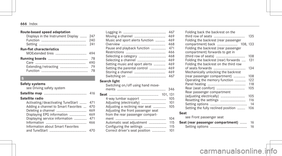 MERCEDES-BENZ GLS 2020 Owners Manual Ro
ute-base dspee dadap tation
Displ aysin theIns trument Display.......2 47
Fu nctio n<0011001100110011001100110011001100110011001100110011001100110011
001100110011001100110011001100110011> <00110011 MERCEDES-BENZ GLS 2020 Owners Manual Ro
ute-base dspee dadap tation
Displ aysin theIns trument Display.......2 47
Fu nctio n<0011001100110011001100110011001100110011001100110011001100110011
001100110011001100110011001100110011> <00110011