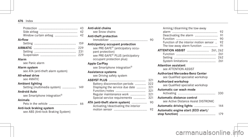 MERCEDES-BENZ GLS 2021 Owners Manual Pr
otect ion ..............................................4 3
Sid eairba g<0011001100110011001100110011001100110011001100110011001100110011
00110011001100110011001100110011001100110011001100110011001 MERCEDES-BENZ GLS 2021 Owners Manual Pr
otect ion ..............................................4 3
Sid eairba g<0011001100110011001100110011001100110011001100110011001100110011
00110011001100110011001100110011001100110011001100110011001