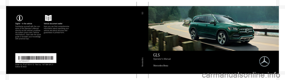 MERCEDES-BENZ GLS 2022  Owners Manual 