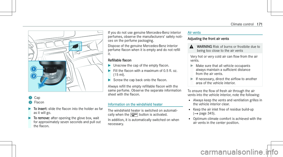 MERCEDES-BENZ GLS 2023  Owners Manual �1�C�a�p�2�F�l�a�c�o�n��T�o� �i�n�s�e�r�t�:� �s�l�i�d�e� �t�h�e� O�a�c�o�n� �i�n�t�o� �t�h�e� �h�o�l�d�e�r� �a�s� �f�a�r
�a�s� �i�t� �w�i�l�l� �g�o�.��T�o� �r�e�m�o�v�e�:�  �as�e�r� �o�p�e�n�i�n�g
