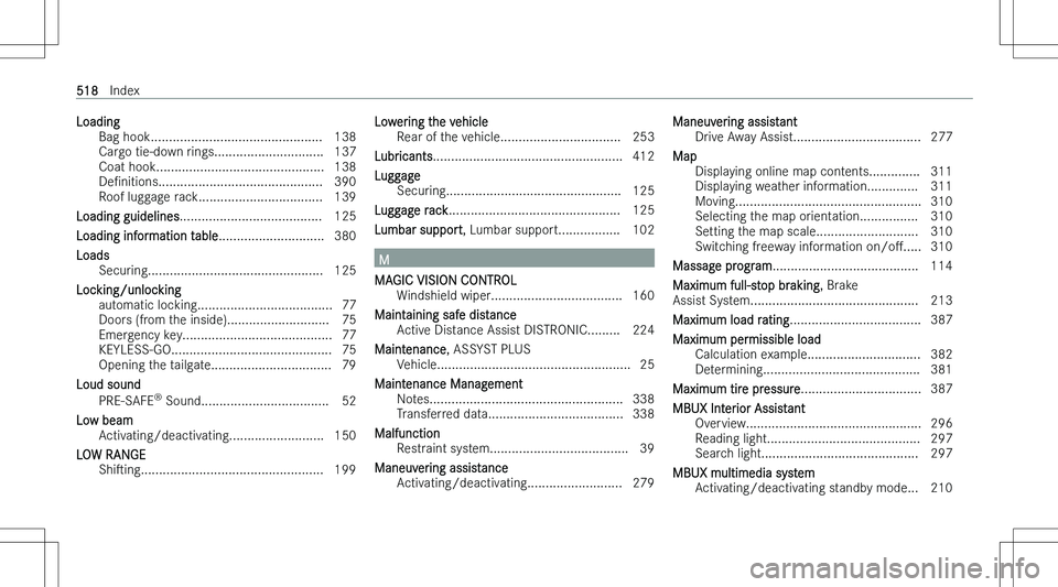 MERCEDES-BENZ GLS 2023  Owners Manual �L�o�a�d�i�n�g�B�a�g� �h�o�o�k�.�.�.�.�.�.�.�.�.�.�.�.�.�.�.�.�.�.�.�.�.�.�.�.�.�.�.�.�.�.�.�.�.�.�.�.�.�.�.�.�.�.�.�.�.�.�. �1�3�8
�C�a�r�g�o� �t�i�e�-�d�o�w�n� �r�i�n�g�s�.�.�.�.�.�.�.�.�.�.�.�.�.�.