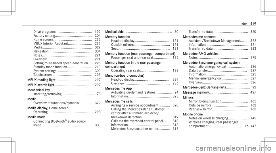MERCEDES-BENZ GLS 2023  Owners Manual �D�r�i�v�e� �p�r�o�g�r�a�m�s�.�.�.�.�.�.�.�.�.�.�.�.�.�.�.�.�.�.�.�.�.�.�.�.�.�.�.�.�.�.�.�.�.�.�.�.�.�. �1�9�2
�F�a�c�t�o�r�y� �s�e�t�t�i�n�g�.�.�.�.�.�.�.�.�.�.�.�.�.�.�.�.�.�.�.�.�.�.�.�.�.�.�.�.�.