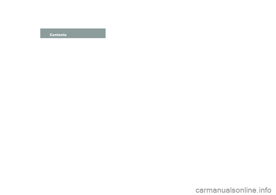 MERCEDES-BENZ S CLASS 2003 Owners Manual Contents MERCEDES-BENZ S CLASS 2003 Owners Manual Contents
