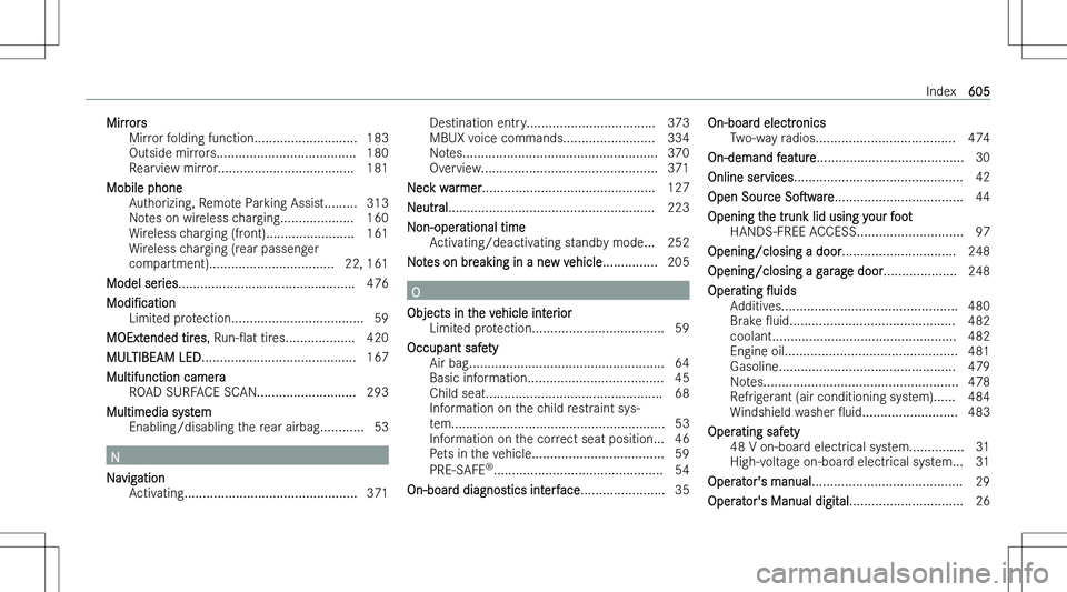 MERCEDES-BENZ S CLASS 2023  Owners Manual �M�i�r�r�o�r�s�M�i�r�r�o�r� �f�o�l�d�i�n�g� �f�u�n�c�t�i�o�n�.�.�.�.�.�.�.�.�.�.�.�.�.�.�.�.�.�.�.�.�.�.�.�.�.�.�.�. �1�8�3
�O�u�t�s�i�d�e� �m�i�r�r�o�r�s�.�.�.�.�.�.�.�.�.�.�.�.�.�.�.�.�.�.�.�.�.�.�.