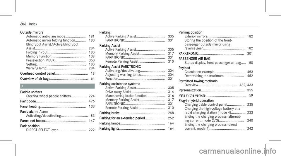 MERCEDES-BENZ S CLASS 2023  Owners Manual �O�u�t�s�i�d�e� �m�i�r�r�o�r�s�A�u�t�o�m�a�t�i�c� �a�n�t�i�-�g�l�a�r�e� �m�o�d�e�.�.�.�.�.�.�.�.�.�.�.�.�.�.�.�.�.�.�.�.�. �1�8�1
�A�u�t�o�m�a�t�i�c� �m�i�r�r�o�r� �f�o�l�d�i�n�g� �f�u�n�c�t�i�o�n�.�.