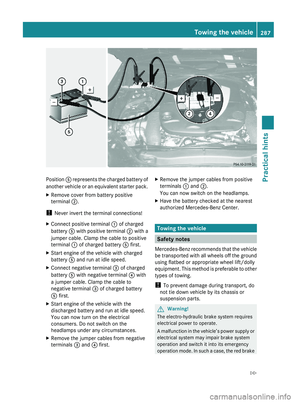 MERCEDES-BENZ SL CLASS 2011  Owners Manual Position \000