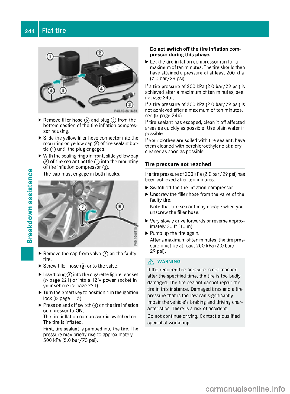 MERCEDES-BENZ SLC 2017  Owners Manual X
Remove filler hos e �