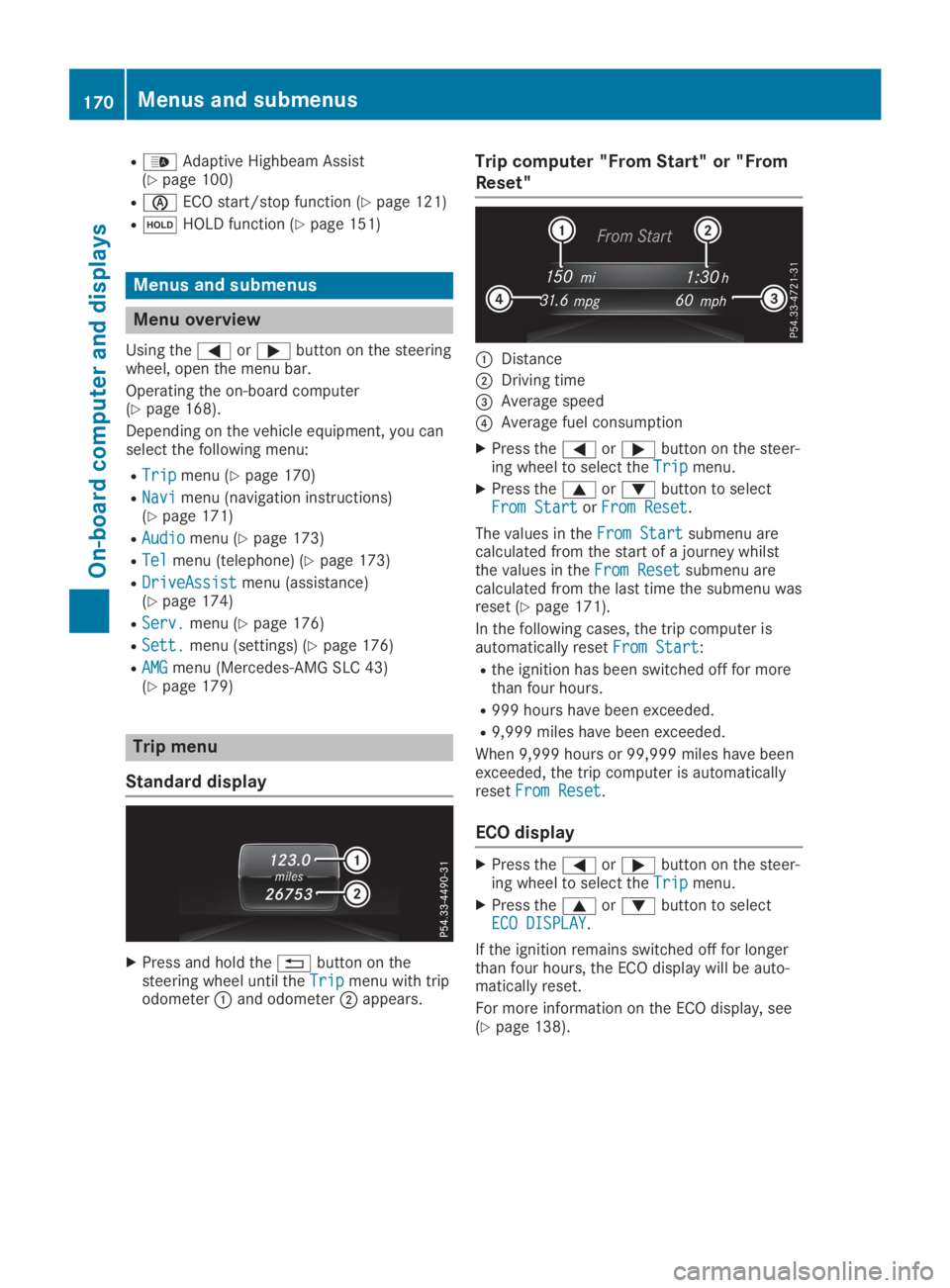 MERCEDES-BENZ SLC 2019  Owners Manual R�